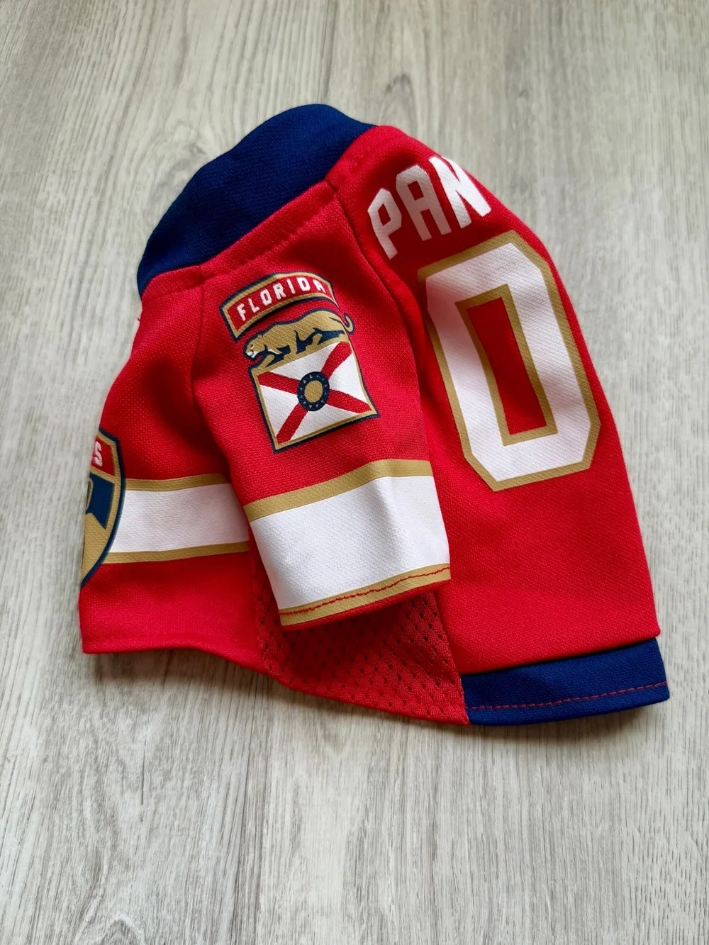 NHL - Florida Panthers - Red Pet/Puppy Dog Hockey Jersey w/ Navy & Gold Accents